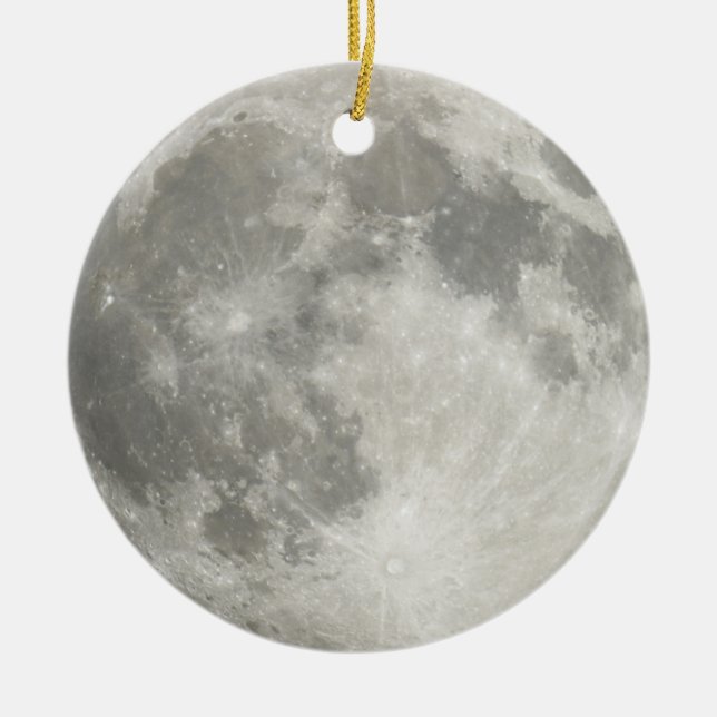 Moon Ceramic Tree Decoration (Front)