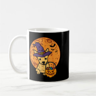 Moon Chihuahua Witch Jack O Lantern Halloween Coffee Mug