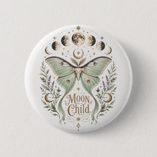 moon child 6 cm round badge