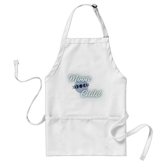 Moon Child Boho Moon Phases Apron (Front)