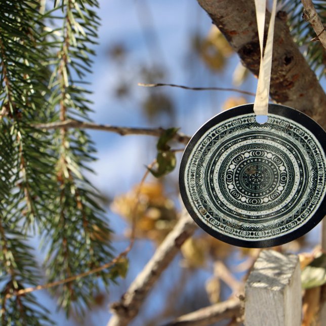 Moon Child Mandala Triple Moon Witch  Ceramic Tree Decoration (Creator Uploaded)