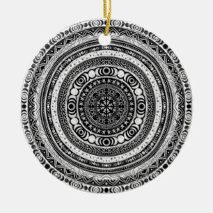Moon Child Mandala Triple Moon Witch Ceramic Tree Decoration
