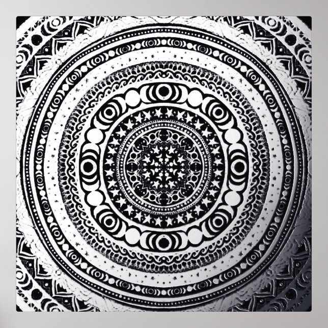 Moon Child Mandala Triple Moon Witch Foil Prints (Front)