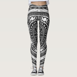 Moon Child Mandala Triple Moon Witch Leggings