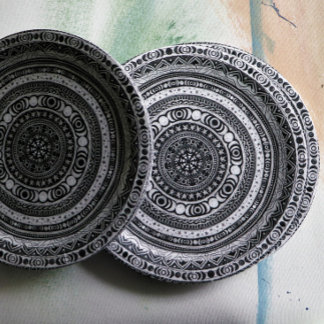 Moon Child Mandala Triple Moon Witch Paper Plate
