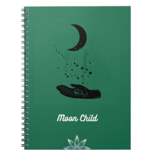 Moon Child Spiral Photo Notebook