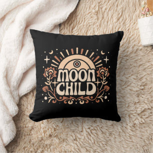 Moon child witch dark academia aesthetic cushion