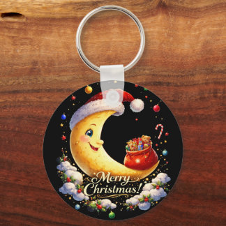 moon christmas key ring