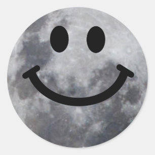 Moon Classic Round Sticker