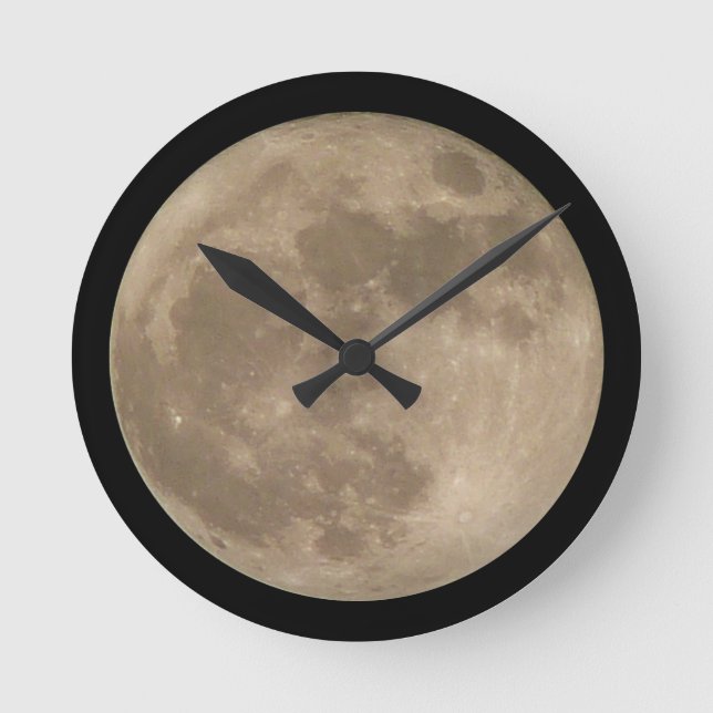 Moon Clock Full Moon Wall Clocks & Decor (Front)