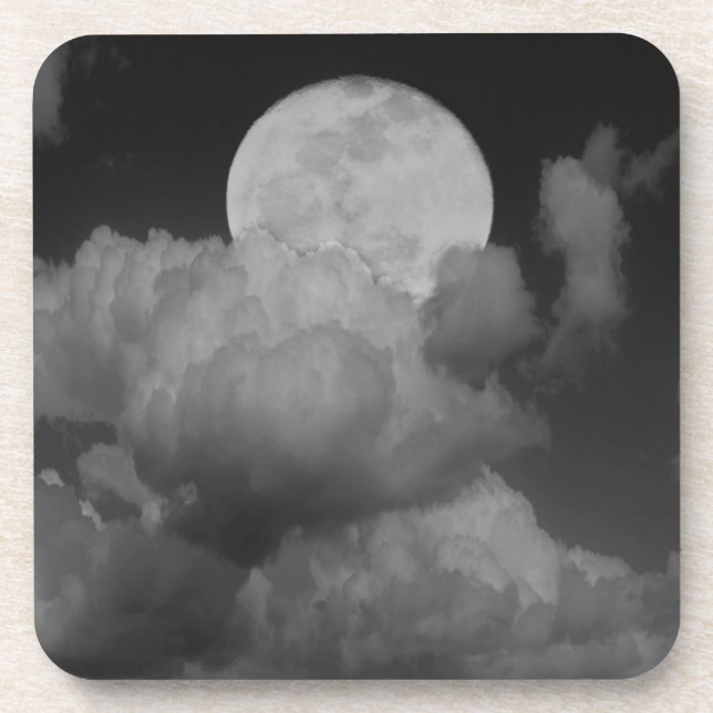 Moon & Clouds Over Kansas Coaster (Front)