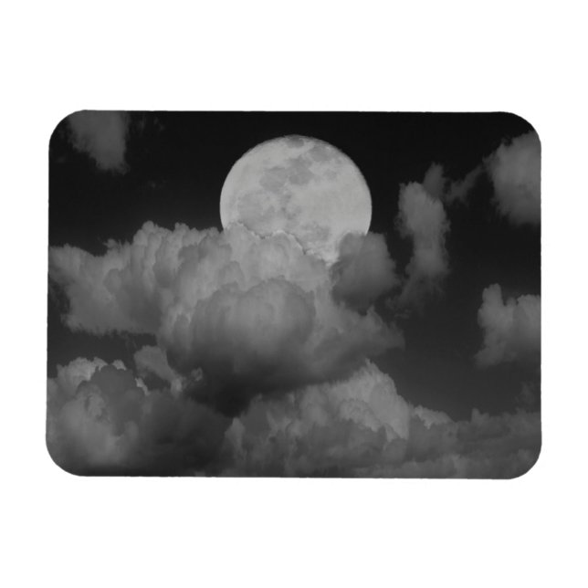 Moon & Clouds Over Kansas Magnet (Horizontal)