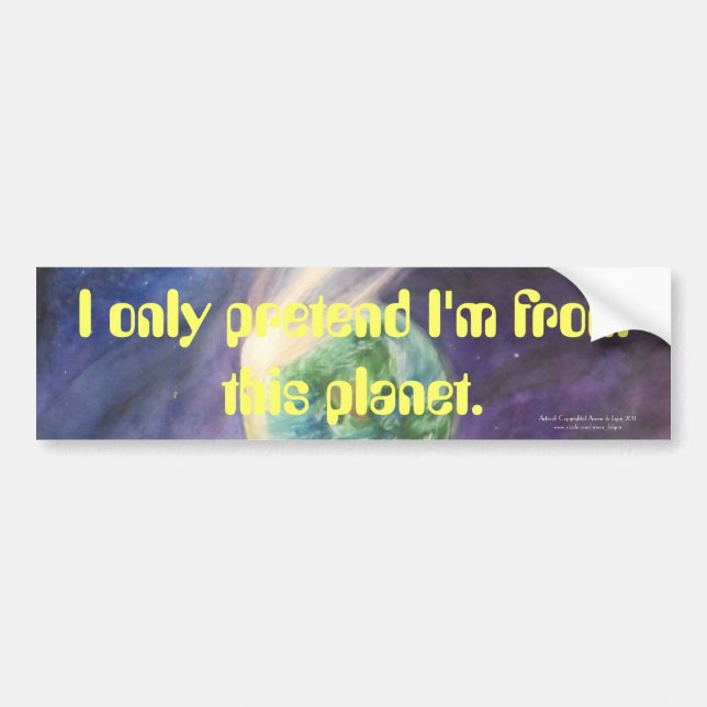 Moon, Comet, Earth, Sun Bumper Sticker (Front)