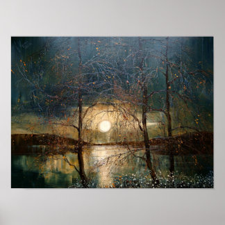 Moon, contemporary art. poster