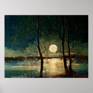 Moon, contemporary art, poster