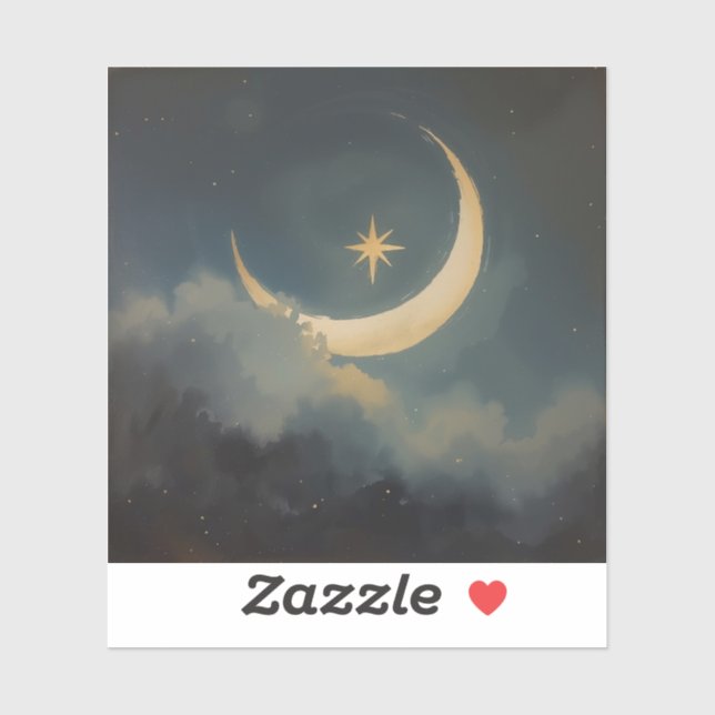 Moon Cradling a Star 🌌🎨 (Sheet)