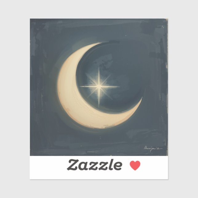Moon Cradling a Star 🌌🎨 (Sheet)