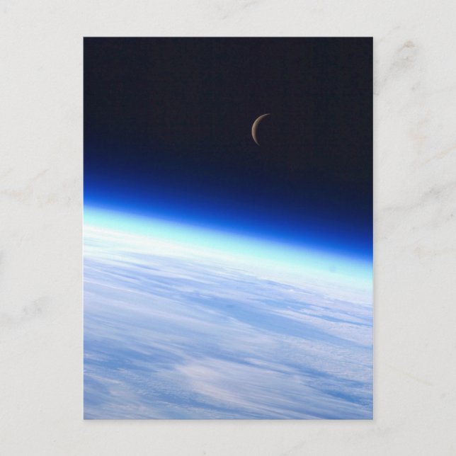 Moon Crescent From Orbit Postcard (Front)