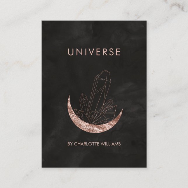  Moon Crystal Energy Healer Business Card (Front)