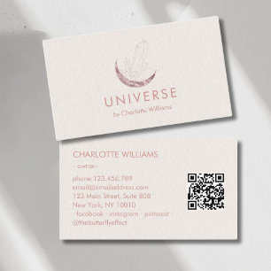 Moon Crystal Energy Healer QR-Code Business Card