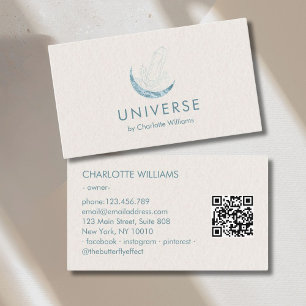 Moon Crystal Energy Healer QR-Code Business Card