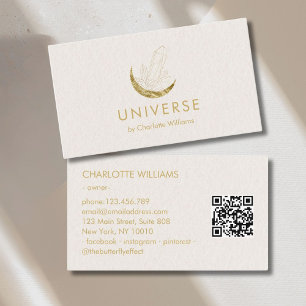 Moon Crystal Energy Healer QR-Code Business Card