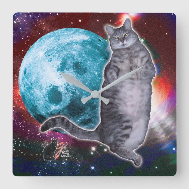 Moon Dancer Bosco Square Wall Clock (Front)