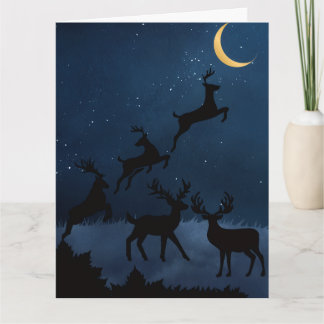 Moon deer  card