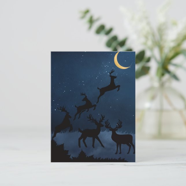 Moon deer  postcard (Standing Front)