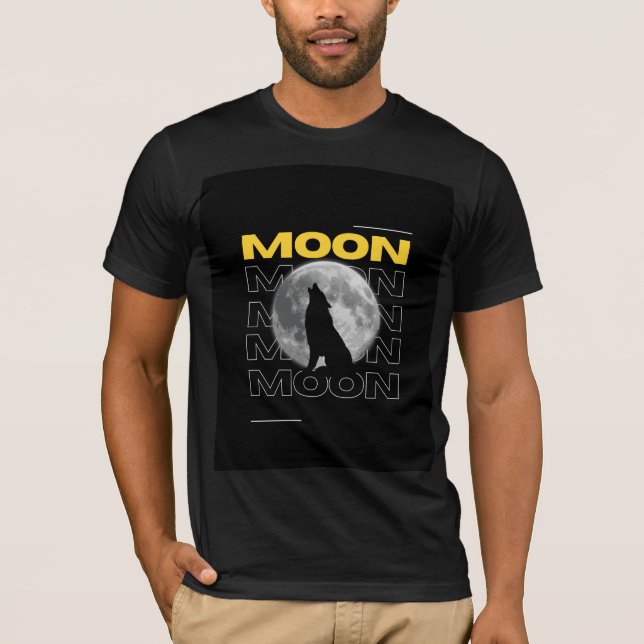 Moon design t shirt for unisex (Front)
