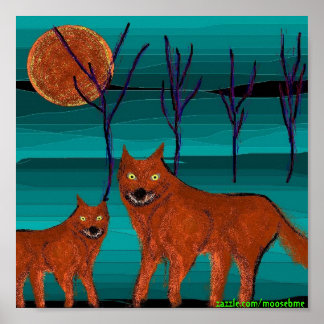 Moon dogs 9x9 poster