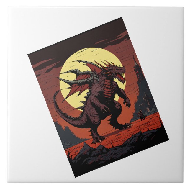 Moon dragon. tile (Front)
