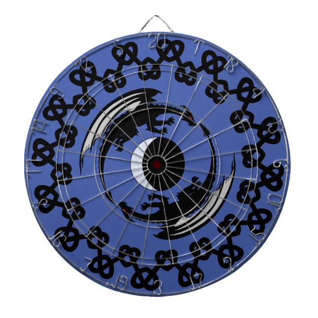 Moon Dragons Fantasy Design Dartboard (Front)