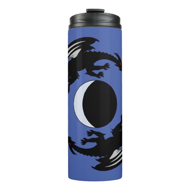 Moon Dragons Fantasy Design Thermal Tumbler (Front)