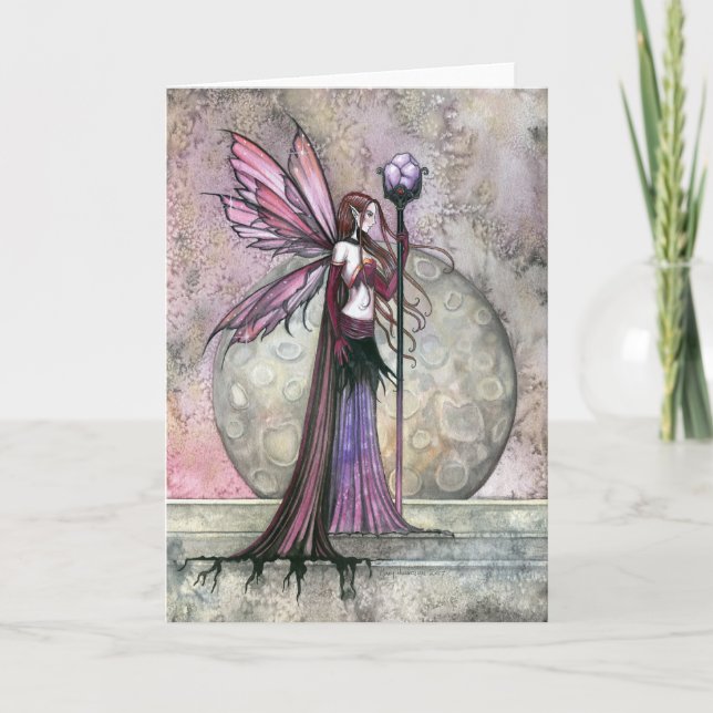 Moon Dream Fantasy Fairy Greeting Card (Front)