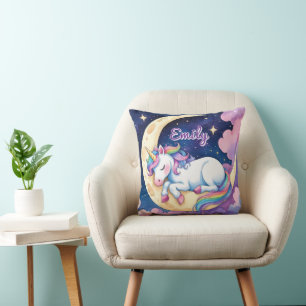 Moon Dream Unicorn Pillow – Editable Name
