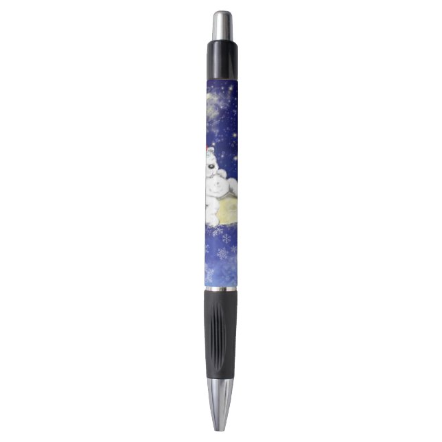 Moon Dreaming Christmas Bear Pen Gift (Front Vertical)