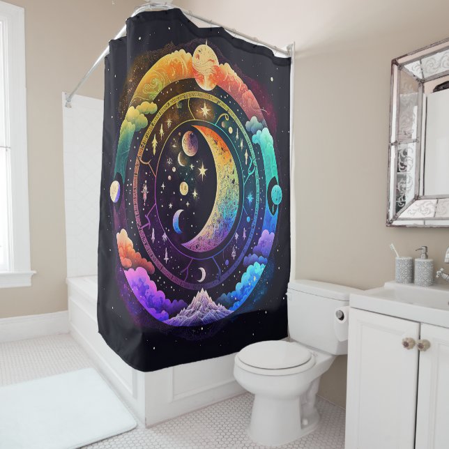 Moon Dreams Shower Curtain (In Situ)