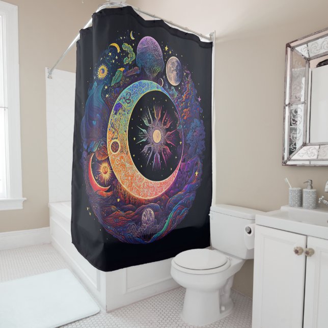 Moon Dreams Shower Curtain (In Situ)