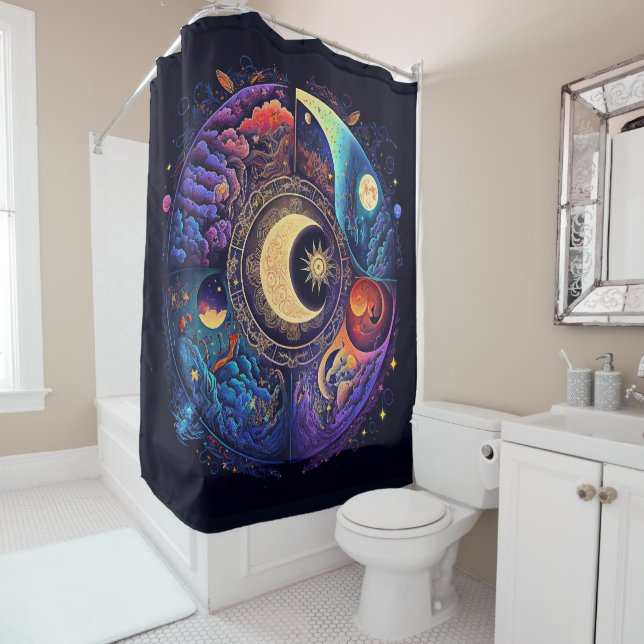 Moon Dreams Shower Curtain (In Situ)