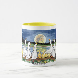 "Moon Ducks" Duck Family Watching the Moon, Cute! Mug