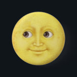 Moon Emoji 6 Cm Round Badge<br><div class="desc">Full Moon with face emoji</div>