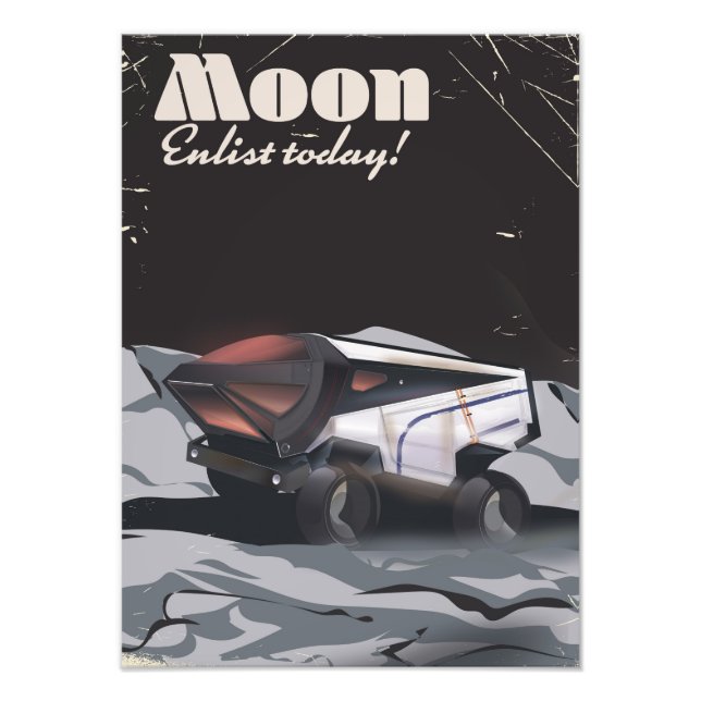 Moon - "Enlist Today" Sci-fi poster (Front)