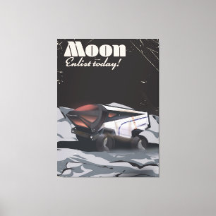 Moon - "Enlist Today" Sci-fi poster Canvas Print