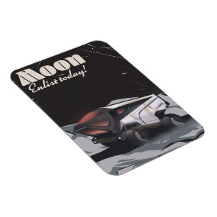 Moon - "Enlist Today" Sci-fi poster Magnet