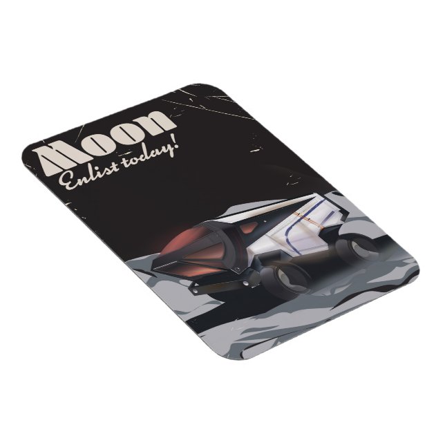 Moon - "Enlist Today" Sci-fi poster Magnet (Right Side)