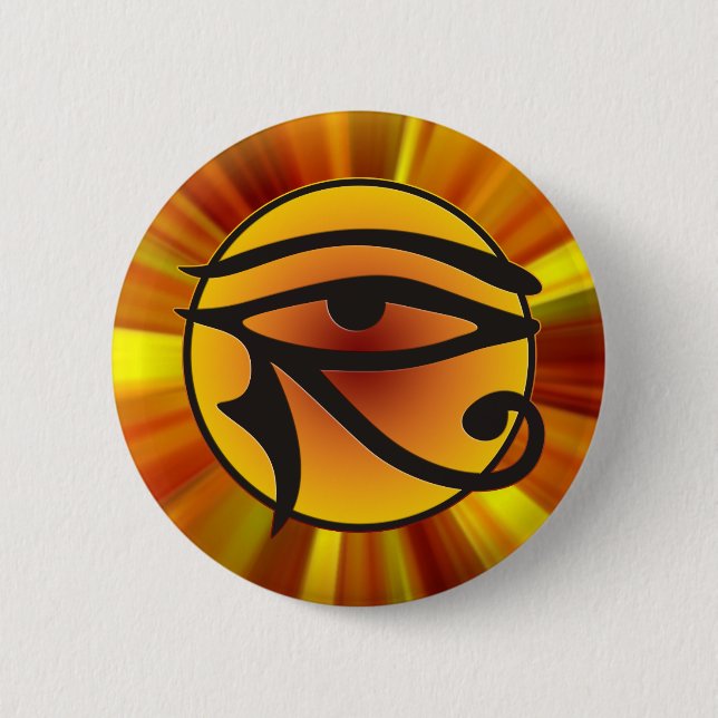 Moon Eye Of Horus 6 Cm Round Badge (Front)