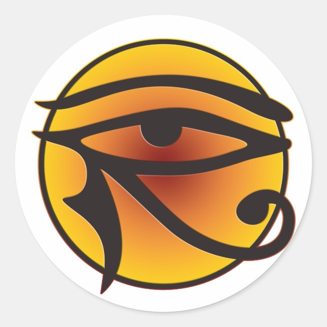 Moon Eye Of Horus Classic Round Sticker (Front)