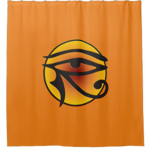 Moon Eye of Horus - coloured + your backgr. & idea Shower Curtain