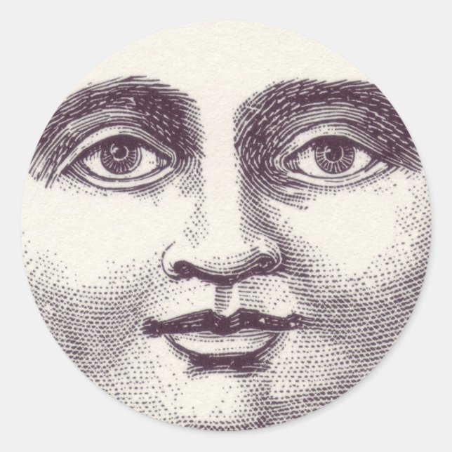 Moon Face Gift seal Sticker (Front)